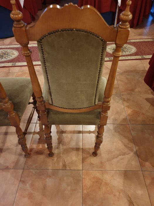 Scaune jilt din lemn 6 buc