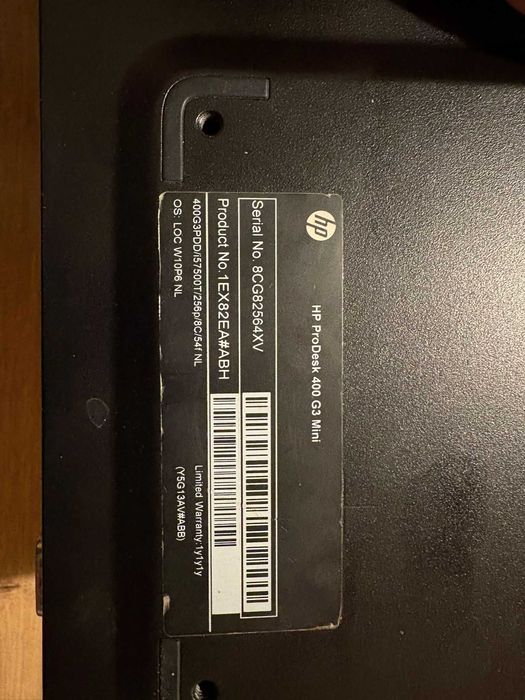 HP ProDesk 400 G3 Mini I5 7600, 8gb, 256gb, Win11