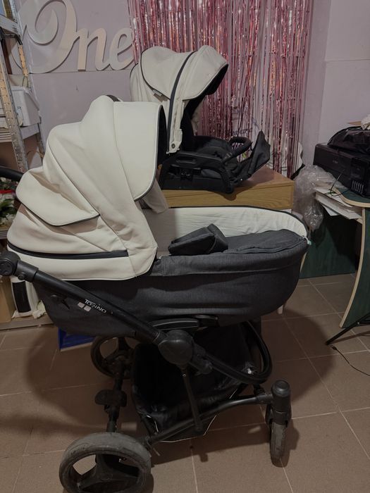 Бебешка количка 2в1 Bebetto Torino 01 White