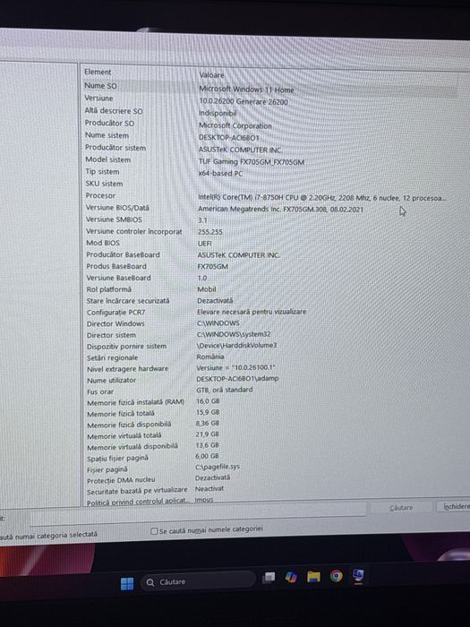 Vand laptop Asus Tuf Gaming