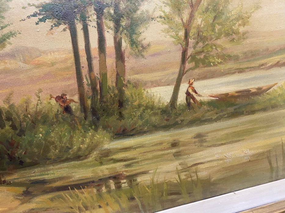 Маслена картина пейзаж рамка барок Германия 1946