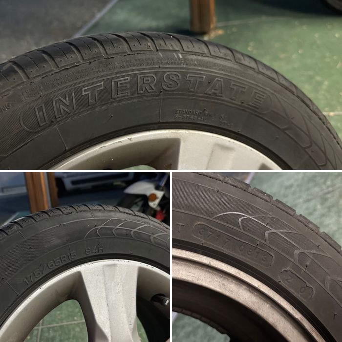 4бр. Летни Гуми 175/65R/15 -INTERSTATE- DOT:0813- 5,3мм.+5,1мм.