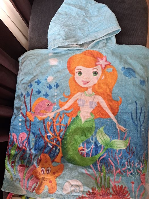 Сет плажна хавлия и плажно пончо/ момиче / Елза / Frozen / Замръзналот