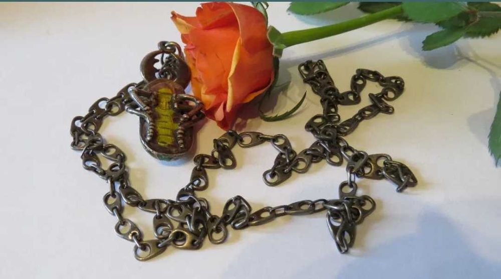 Lant si pandant Lucanus cervus argint