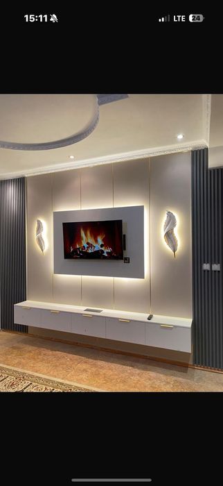 Тв зона установка+материал