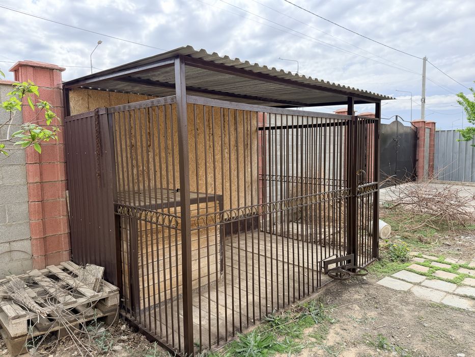 Вальер для собаки с утепленной будкой