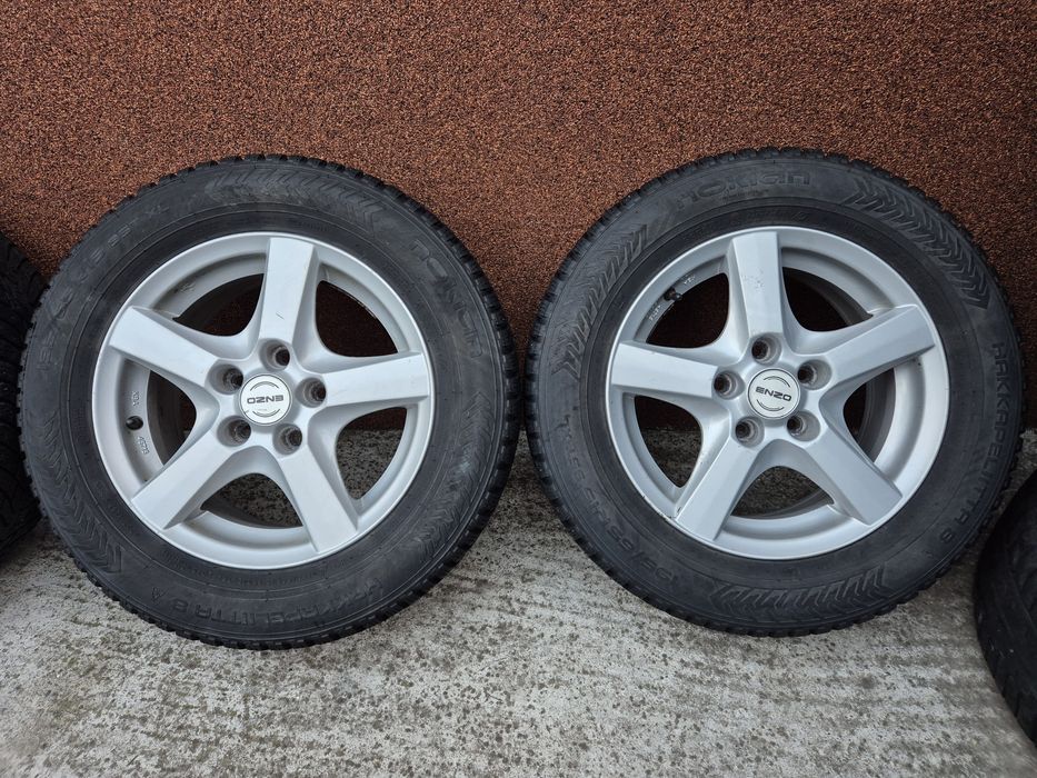 Jante Enzo R15 5x112 cu anvelope iarna Nokian 195/65R15