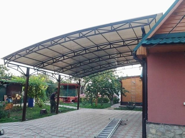 Навесы прямые и арочные.