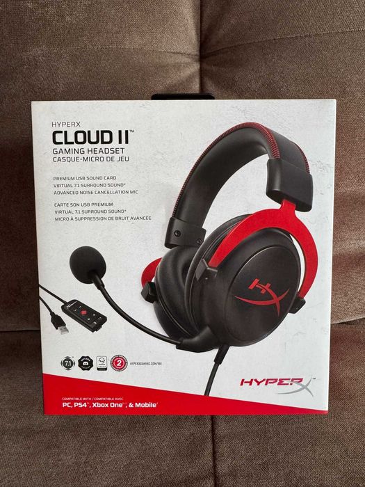 Слушалки HyperX Cloud II - ЧИСТО НОВИ