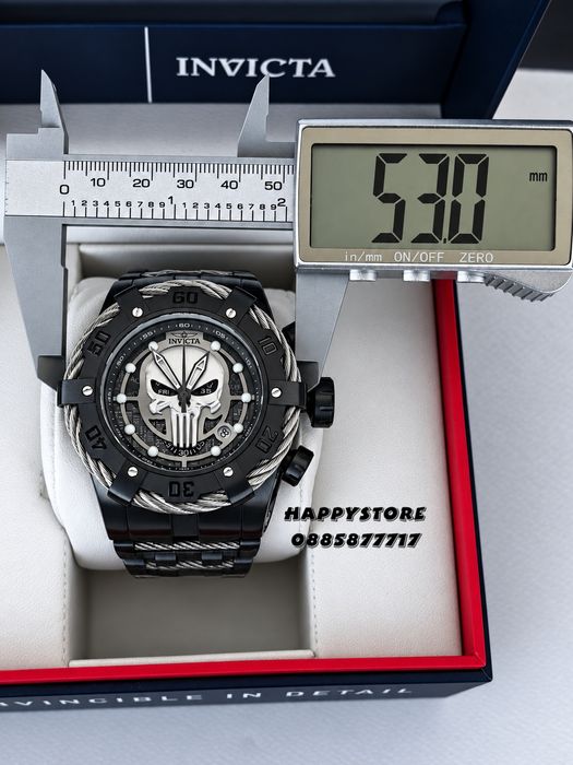 INVICTA Thunderbolt Punisher black 53 mm, Инвикта нов мъжки часовник