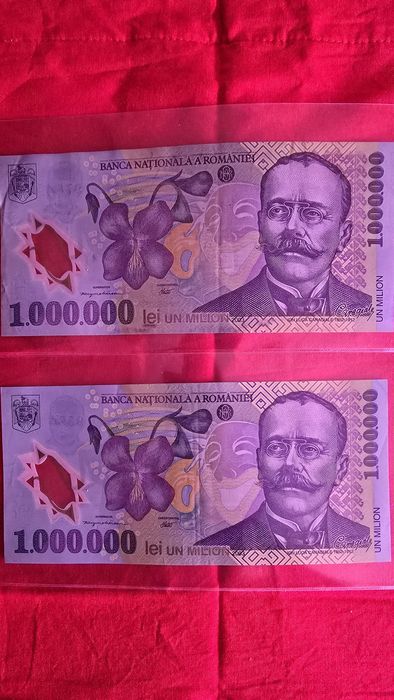 Bancnote 1000000 lei un milion de lei