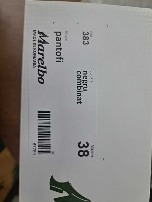 Pantofi Sport Marelbo 38, Negru, Piele naturala