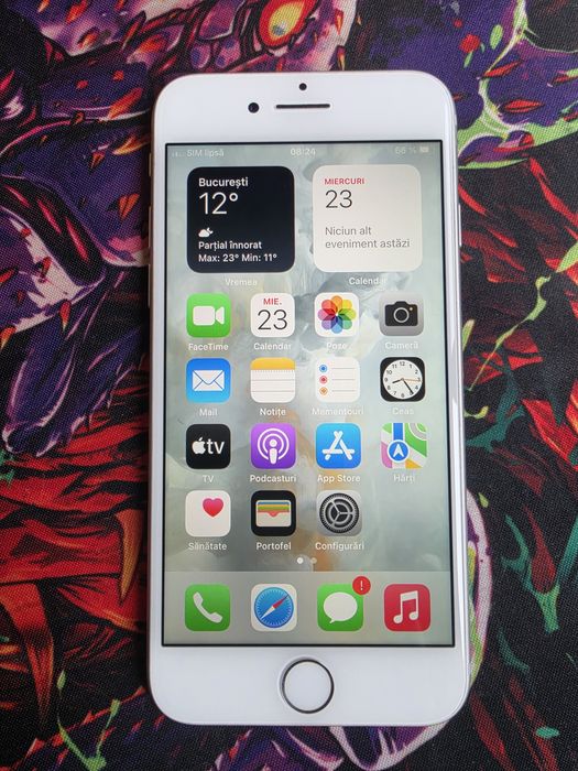 S iphone 7 256 alb ca nou