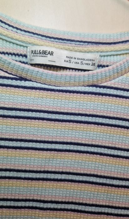 Top damă Pull&Bear multicolor în dungi orizontale