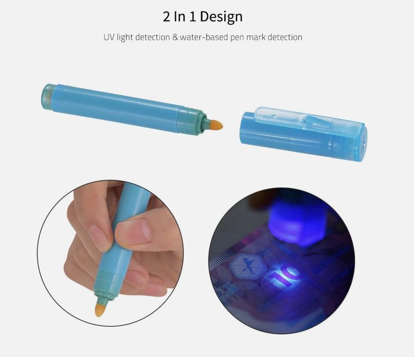 2в1 EURO SAFE PEN ™ – Маркер за Проверка на Фалшиви Пари | Писалка 2в1
