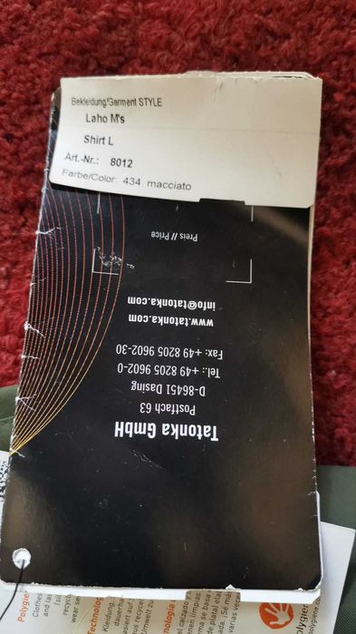 camasa noua outdoor drumetie trekking  Tatonka nr 38