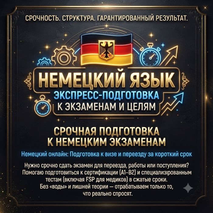 Репетитор по немецкому: Экспресс - Подготовка к экзаменам и переезду