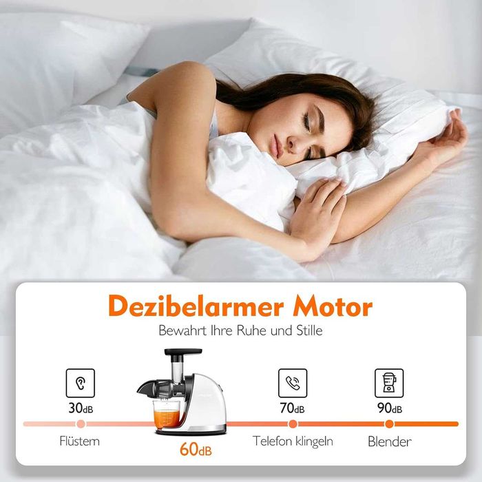 Бавнооборотна сокоизстисквачка Amzchef (ZM1501) 150W с функция за обратно дъвчене