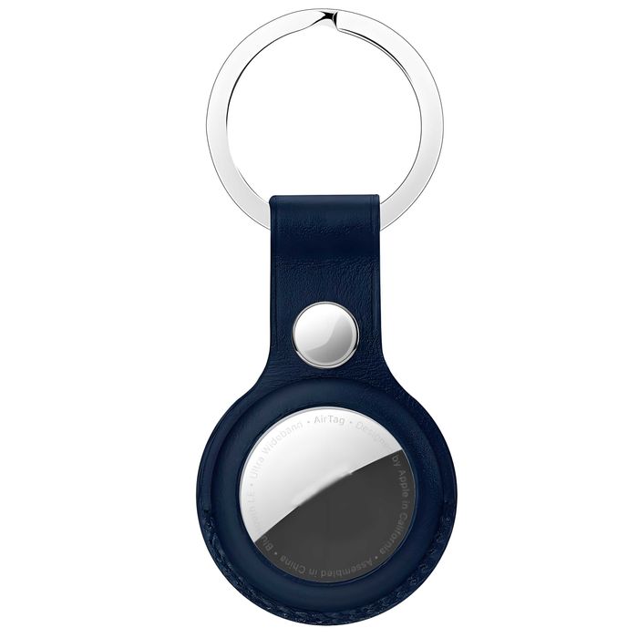 Кожаный чехол для AirTag от Hoco с металлическим карабином