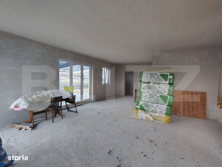 Casa semifinisata individuala 120 mp utili, teren 805 mp, Tureni