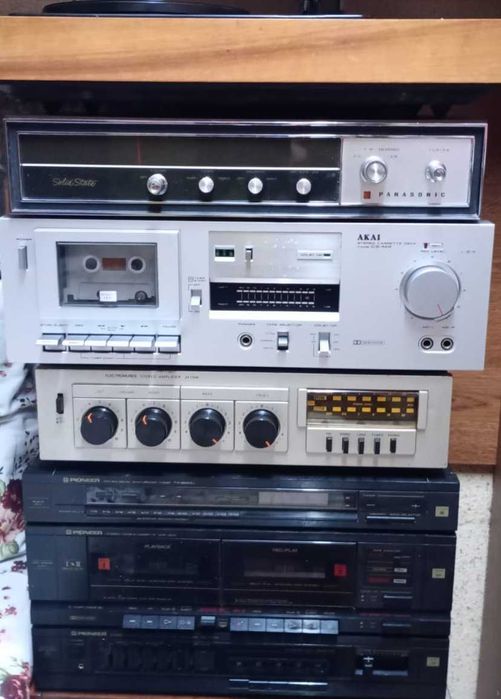 Linie audio HIFi vintage dublu deck amplificator tuner statie pick-up