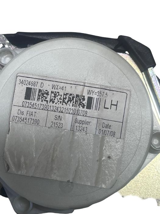 Centura De Siguranta Stanga Spate Fiat 500 312 2007 -> 34024687D