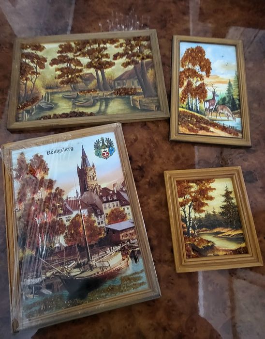 Картина янтарь натуральный