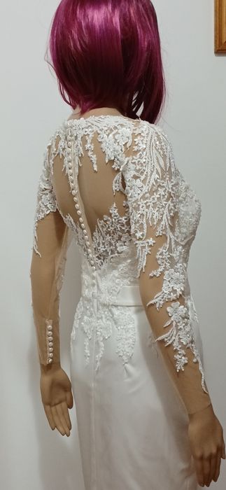 Rochie de mireasă/ cununie civilă, mărimea 40, White Lady