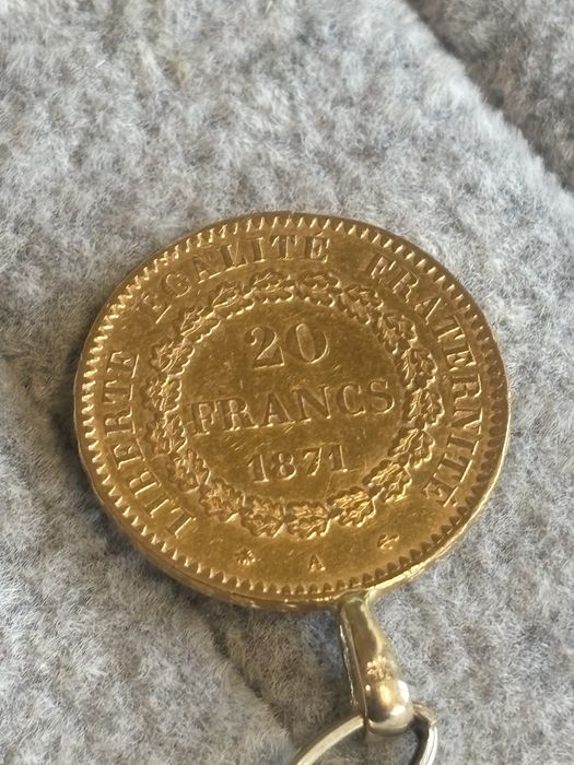 Златен ланец 14к с монета висок карат 21.65к