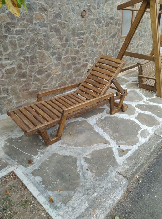 Стойка  за хамак дървен шезлонг