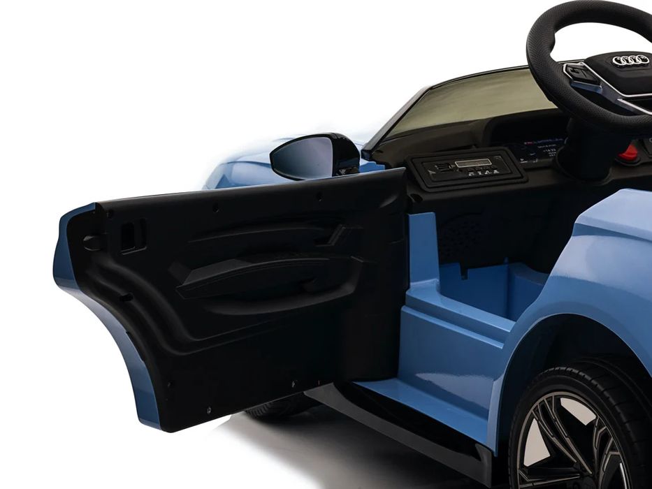 Audi rs e-tron gt 12v – детска акумулаторна кола, синя, eva гуми