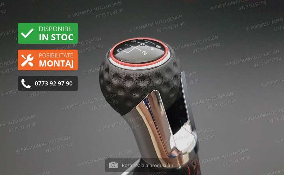 Schimbator viteze PIELE NATURALA - GTI - Golf 5-6 Jetta Eos Scirocco