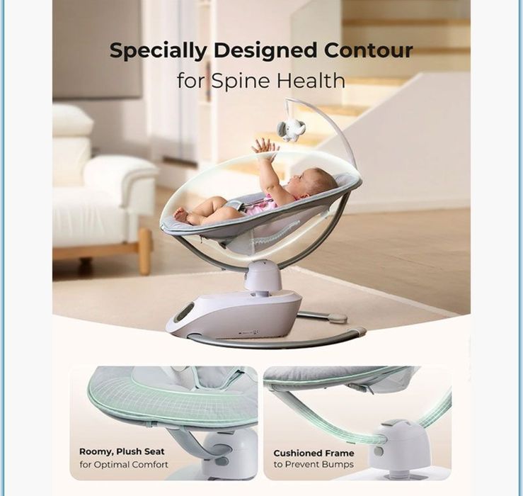 Momcozy електрическа бебешка люлка 3D Swing – почти нова, в кутия