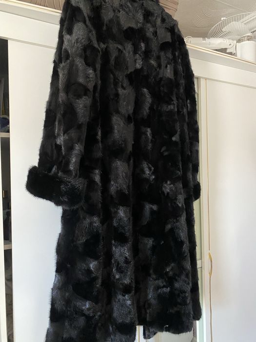 Шуба из кусочков норки