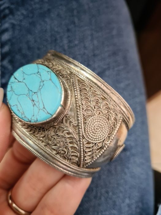 Bratara etnica masiva argint 925 veche