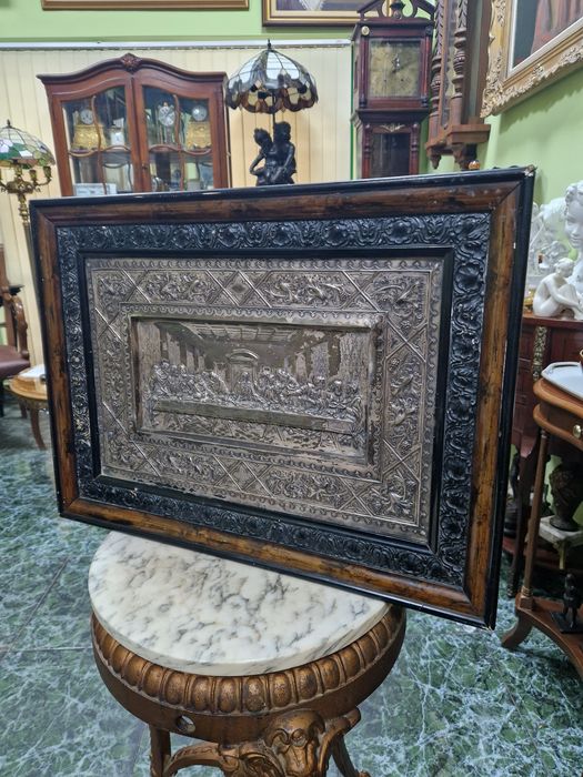 Прекрасна антикварна картина икона Тайната вечеря