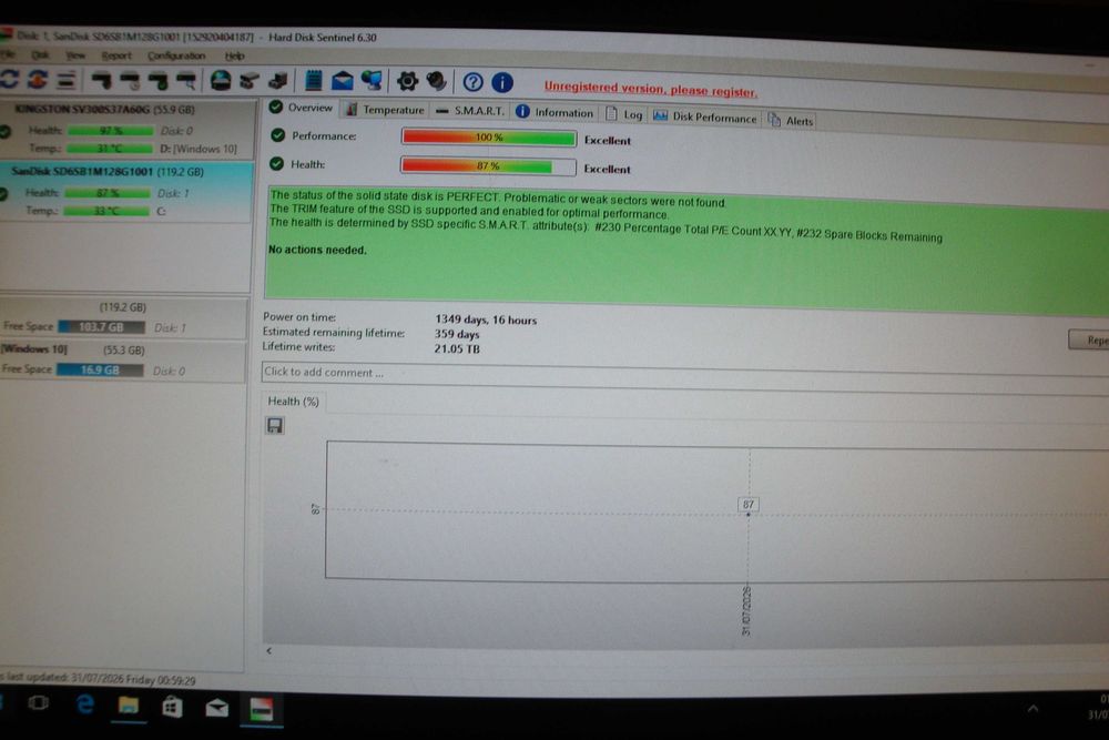 hdd laptop ssd sandisk x110 capacitate 128gb