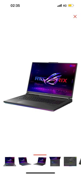 Продам ноутбук ASUS ROG Strix G18 G814JV-N5042W 90NROCM1-M003V0 серый