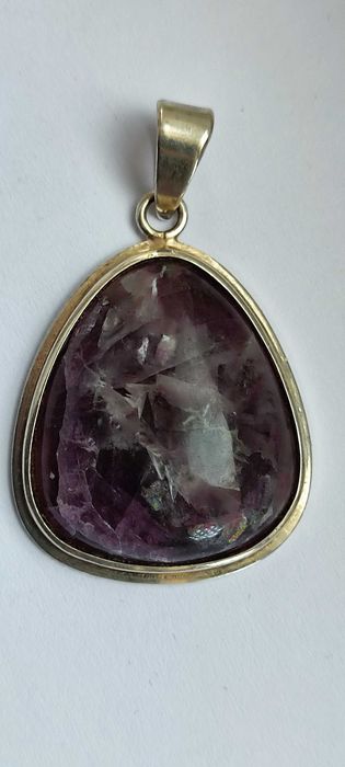 Серебряный кулон с камнем ФЛЮОРИТ