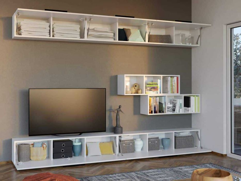 Pachet Mobila Dormitor + Living Alb