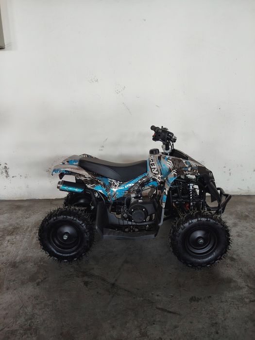 ATV 49cc pornire la buton și sfoara limitator viteza roti pe 6 inch
