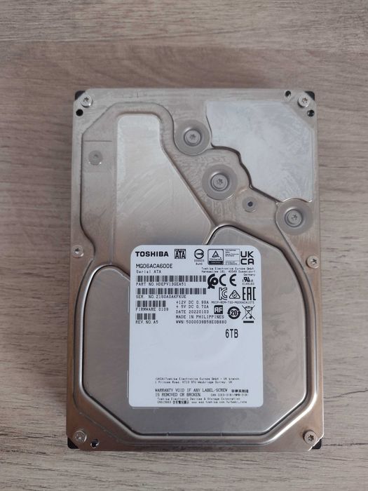 HDD 3.5" Toshiba 6TB  256MB 7.2K RPM