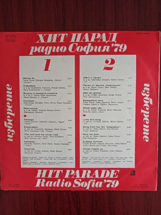 Хит парад радио София '79