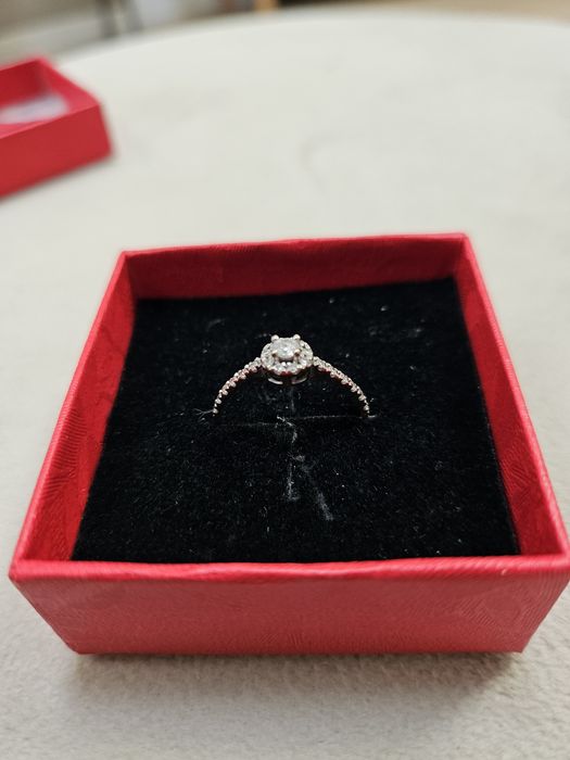 Inel logodnă aur 18K cu diamant 0.23 ct – Cellini, certificat