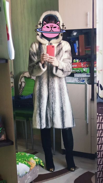 Шуба норка цельная крестовка