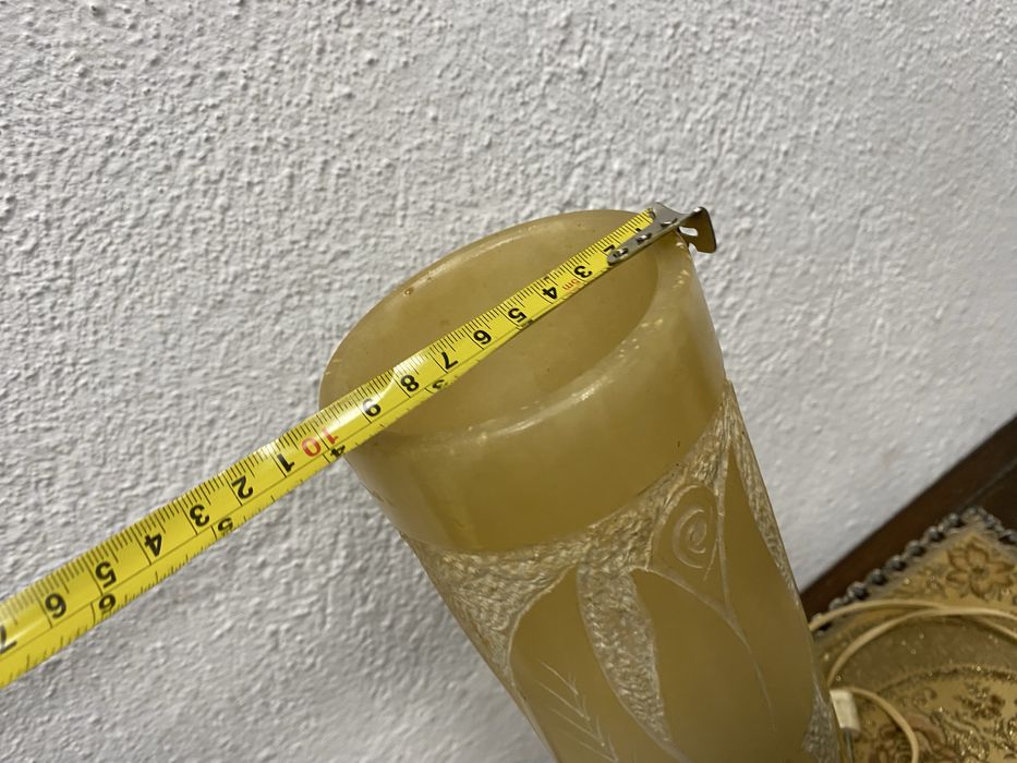 Ониксова настолна лампа Италия 1970 ръчна украса