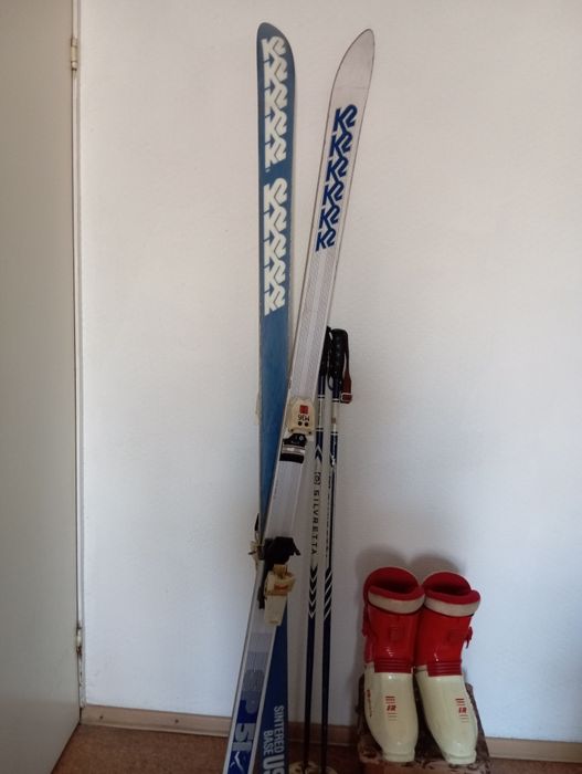 Лыжи горные с палками