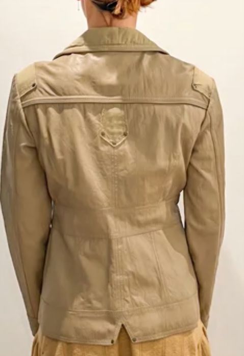 Jachetă MNG (Mango) din Piele Naturală – Stil Military/Safari (Mărimea