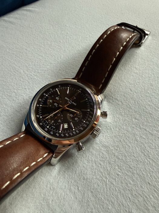 Breitling Transocean Chronograph 18k rose gold bezel