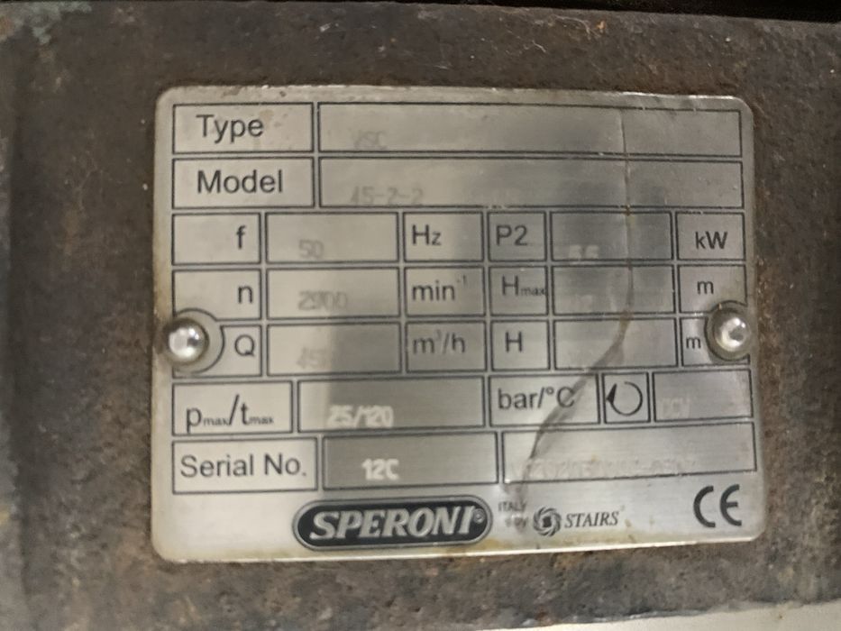 Насос Speroni 45 м3/час